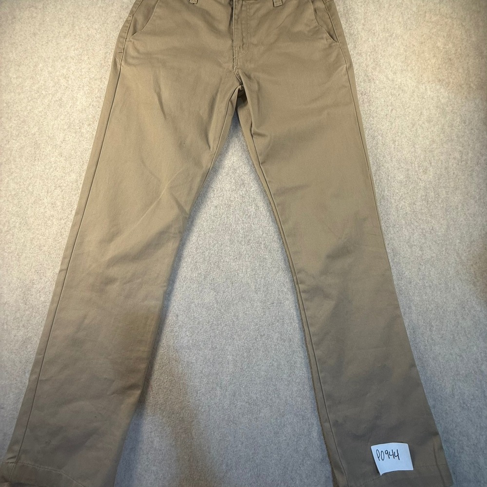 Volcom Frickin Modern Stretch Chino Pants Mens 32 Khaki Tan Straight Leg Skate